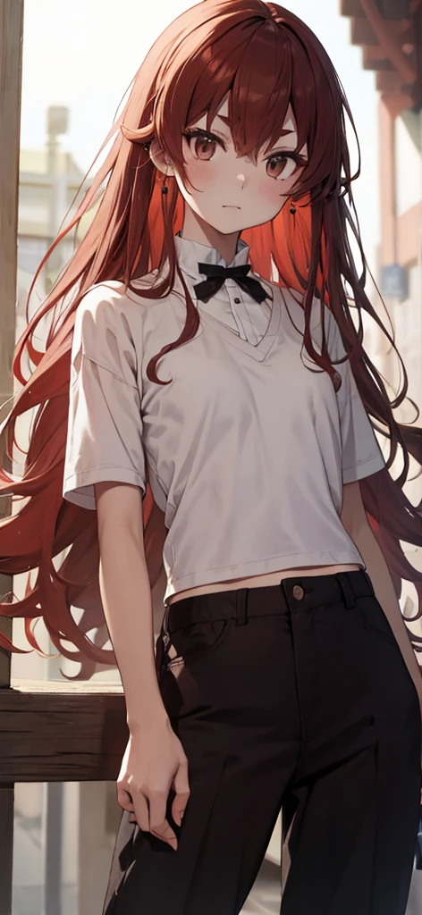 high resolution、{camiseta blanca muy ajustada:1.0}、Pantalones cortos negros ajustados、descalzo、piel real、Piel crujiente、casual、pendientes grandes、collar、tiro de vaquero、fuera del hombro、((de cerca))