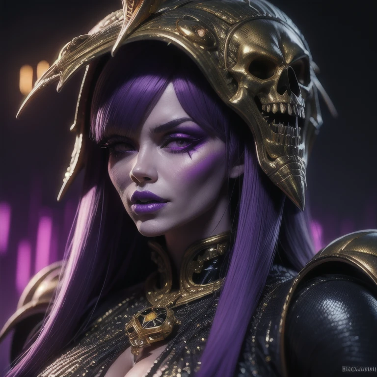 a close up of a gold skull with wings on it, hyperdetailed fantasy character, 3 d sculpture 8 k octane render, 3 d sculpture octane render 8 k, close-up portrait goddess skull, insanely detailed octane render, intricate artwork. octane render, unreal engine render + a goddess, octane render aesethic, amazing octane render, fantasy character octane render，arafed woman with purple makeup and purple makeup in a silver headdress, portrait of a cyborg queen, intricate cyberpunk make - up, fashionable futuristic woman, beautiful elf with violet skin, 8 0's style tomasz alen kopera, unreal engine : : rave makeup, beautiful elegant demon queen, cyberpunk makeup, portrait of an elf queen，there is a lizard in a space suit with a backpack on his back, sci-fi lizard alien, reptilian space alien, sci-fi lizardman, lizard person, sci-fi crocodile alien, saurians, reptile face, reptilian, by Adam Marczyński, anthro lizard, reptilian warrior（（（crocodile）））