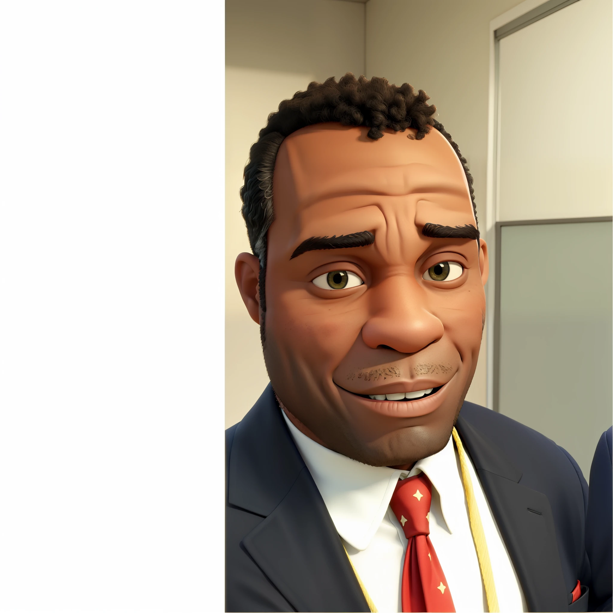 Homem negro, born commissioner, usando terno, feliz , IN MAXIMUM QUALITY