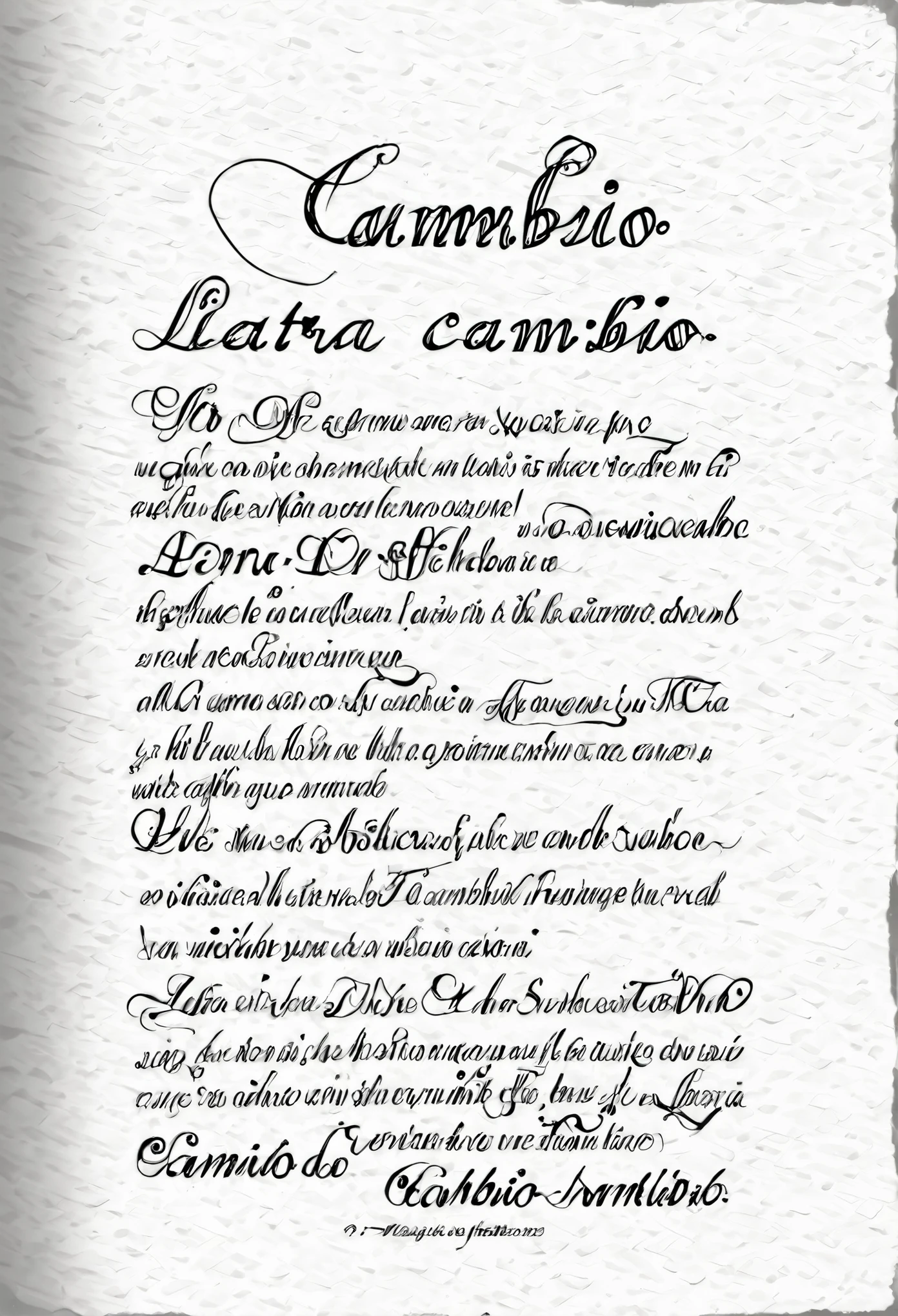 Letra de cambio 