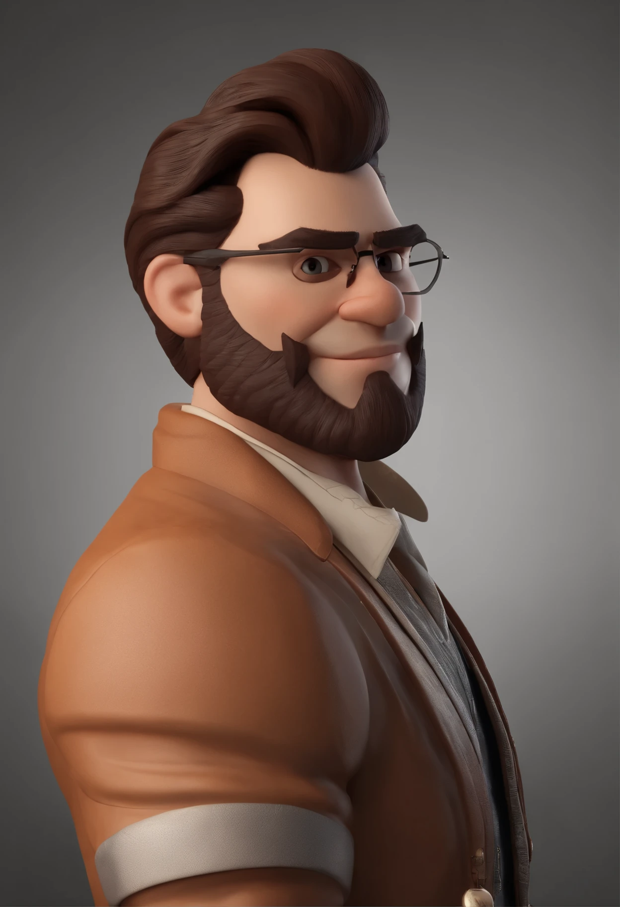 Personagem de desenho animado de um homem , com jaleco branco, animation character, Caractere estilizado, animation style rendering, com cabelo preto, magro, com pouca barba, 3D estilizado, Arnold Maya rendering, Stylized 3D rendering, toon render screenshot, Personagem 3D, Personagem 3D, Stylized 3D rendering, 3D character rendering, personagem de desenho animado, Personagem de close up, Pose de personagem, (Estilo Pixar) (parte mestre:1.2) (Bokeh) (melhor qualidade) (pele detalhada) (textura detalhada) (8k) (argila) (cinematic lighting) (sharp focus