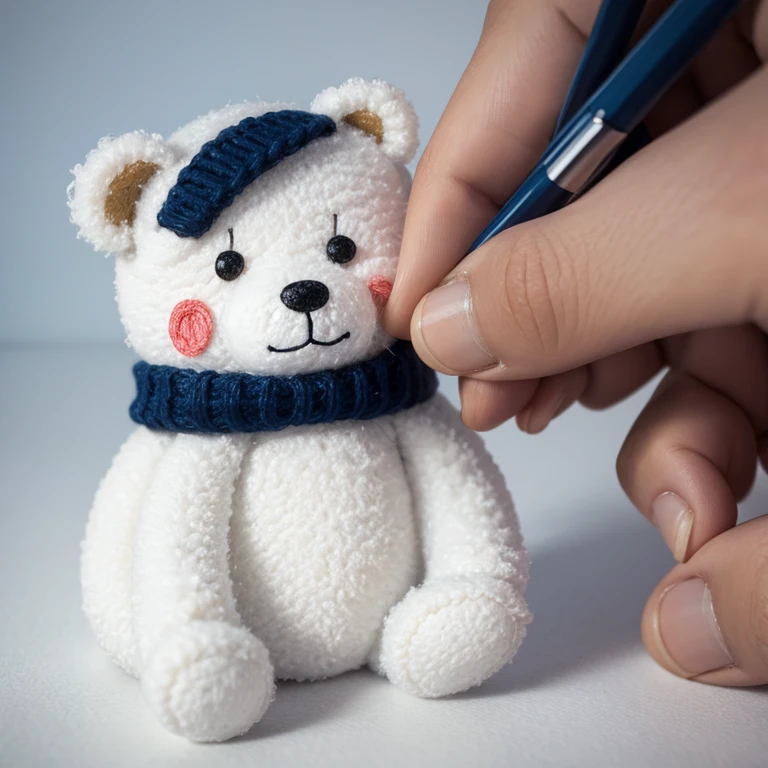 Mini oso polar estilo crayones