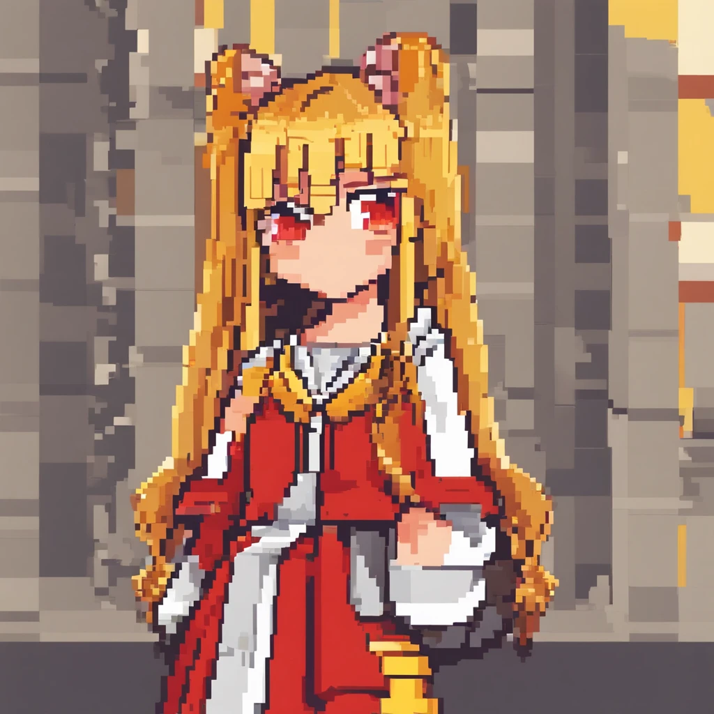 girl,red student uniform,yellow hair,side braid,animal ears,masterpiece,best quality,ultra-detailed,alone,one girl