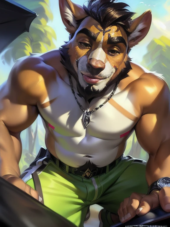 desenho vetorial, Punkcore, (por Michael & Inessa Garmash, ruan jia, pino daeni, por taran violinista e chunie e meesh), ((afiado/afiado focal detail of texture)), (Urso Furry), Boca aberta, Presas enormes, furioso, cabelo preto, tatuagens no corpo, cicatrizes no corpo, gordo, gordo, gordinho, antropo, Small bulge, bolas enormes peludas, Sozinho, olhando para cima em perspectiva, tiny perspective, (he is looking at the tiny), coxas grossas, coxas enormes, blep