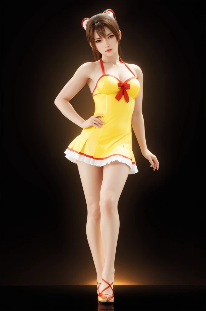 "Mai Shiranui", (best quality,ultra-detailed),(Realistic:1.37), beautiful and detailed face, Ultra-realistic texture, delicate face, athletic body, 4k ultra-HD.
