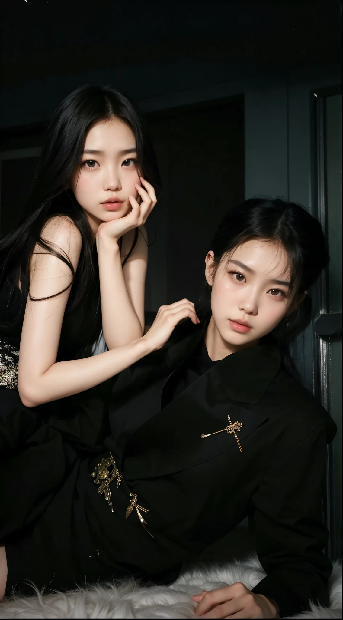 arafed asian woman with a white shirt and blue shorts, lalisa manobal, 18 years old, young cute wan asian face, with bangs, gemma chan beautiful girl, 1 8 yo, gorgeous chinese model, gorgeous young korean woman, beautiful asian girl, ayami koj ima, instagram model, neat hair with bangs, young asian girl