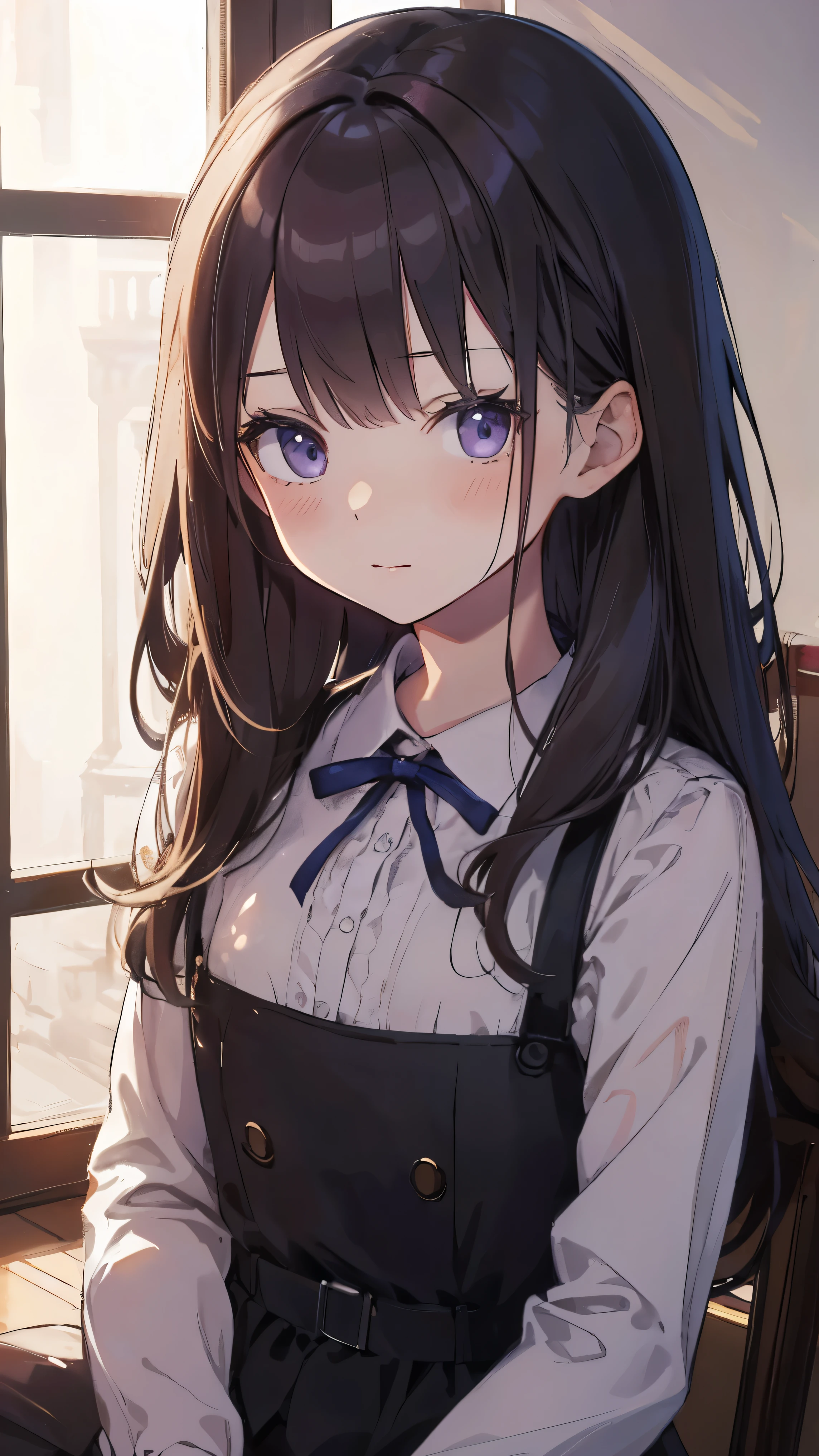 Masterpiece、Highest quality、highest quality、(((Lori)))、 ((Petite))、Shiny hair quality、Small face、Sitting、Super detailed, beautiful, wide eyes、Ultra-detailed, clear and beautiful faces、(cute illustration:1.2), High-resolution, ultra-detailed, best quality, embarrassed 