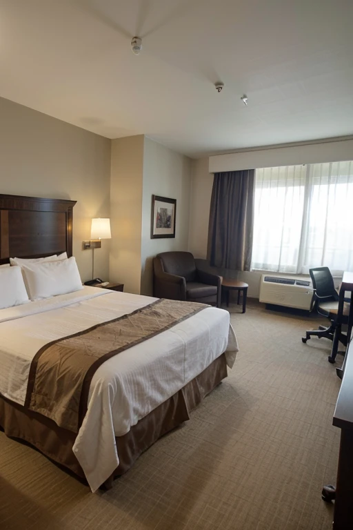 │ - Operates in a 3-floor building
│ - Features 150 guest rooms and suites
│ - Equipped with 100 PCs