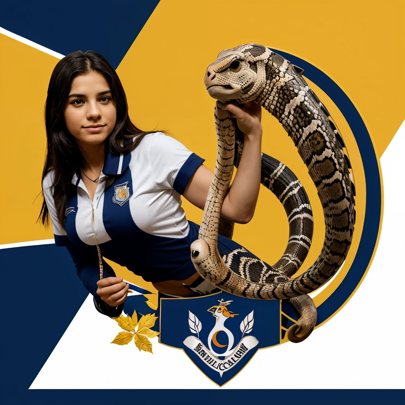 logotipo de colegio de bachilleres cobaez con una mascota serpiente cobra