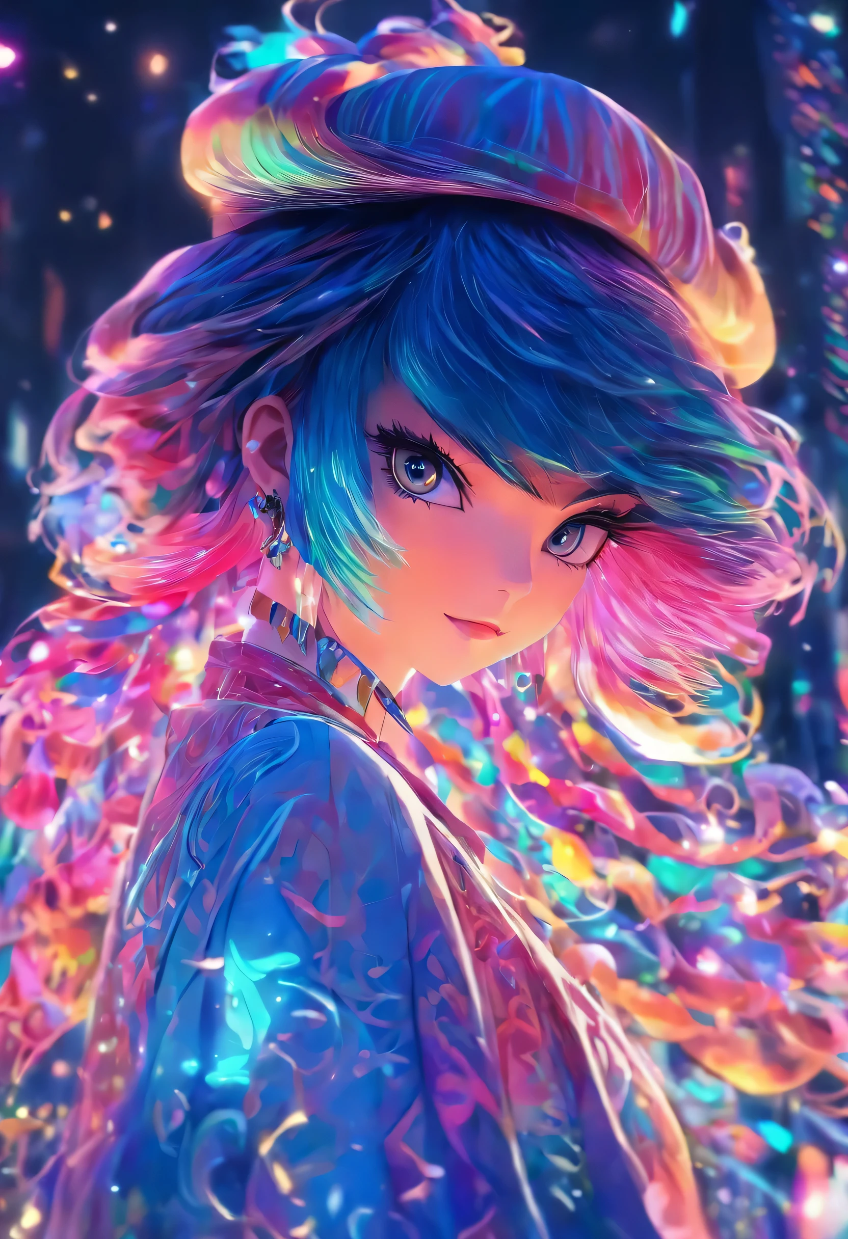 1girll, solo, standing on your feet, O cabelo multicolorido, wavey hair,
(tmasterpiece,the detail,A high resolution),extremely colorful,A drawing of a woman wearing a hat and dress with a magic wand, clean lineart, linear art, lineart behance hd, thick black lineart, perfect lineart, Simple lines of art, thick lineart, bold lineart, clean anime outlines, Line art!!, variable lineart, black and white line art, exquisite line art