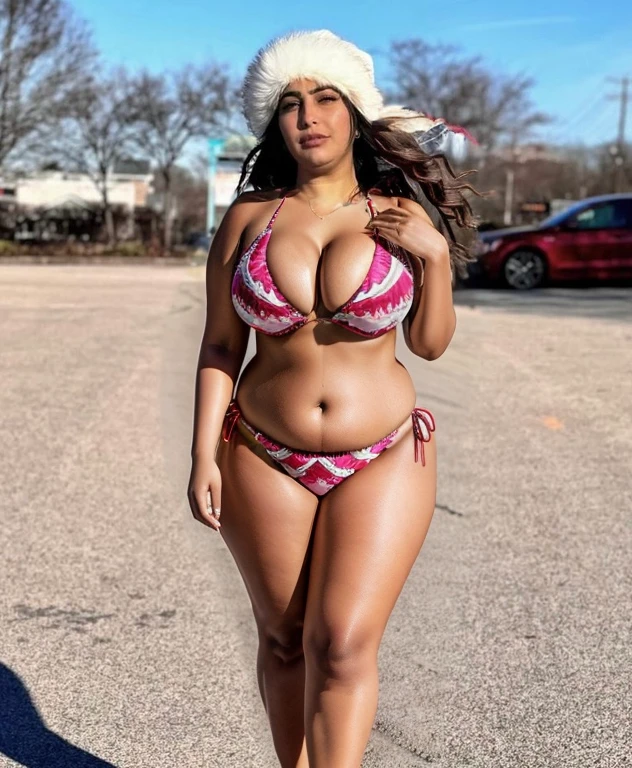 Bikini, curvy, large breasts, wide hip, curvy thighs, cleavage