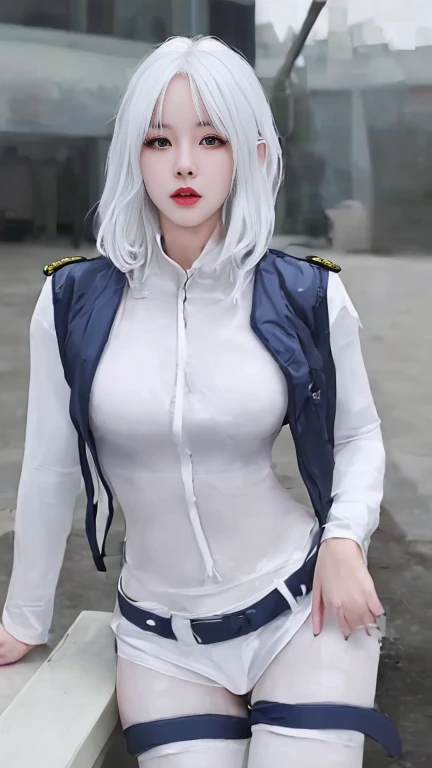 Police Girl,sexy,white hair