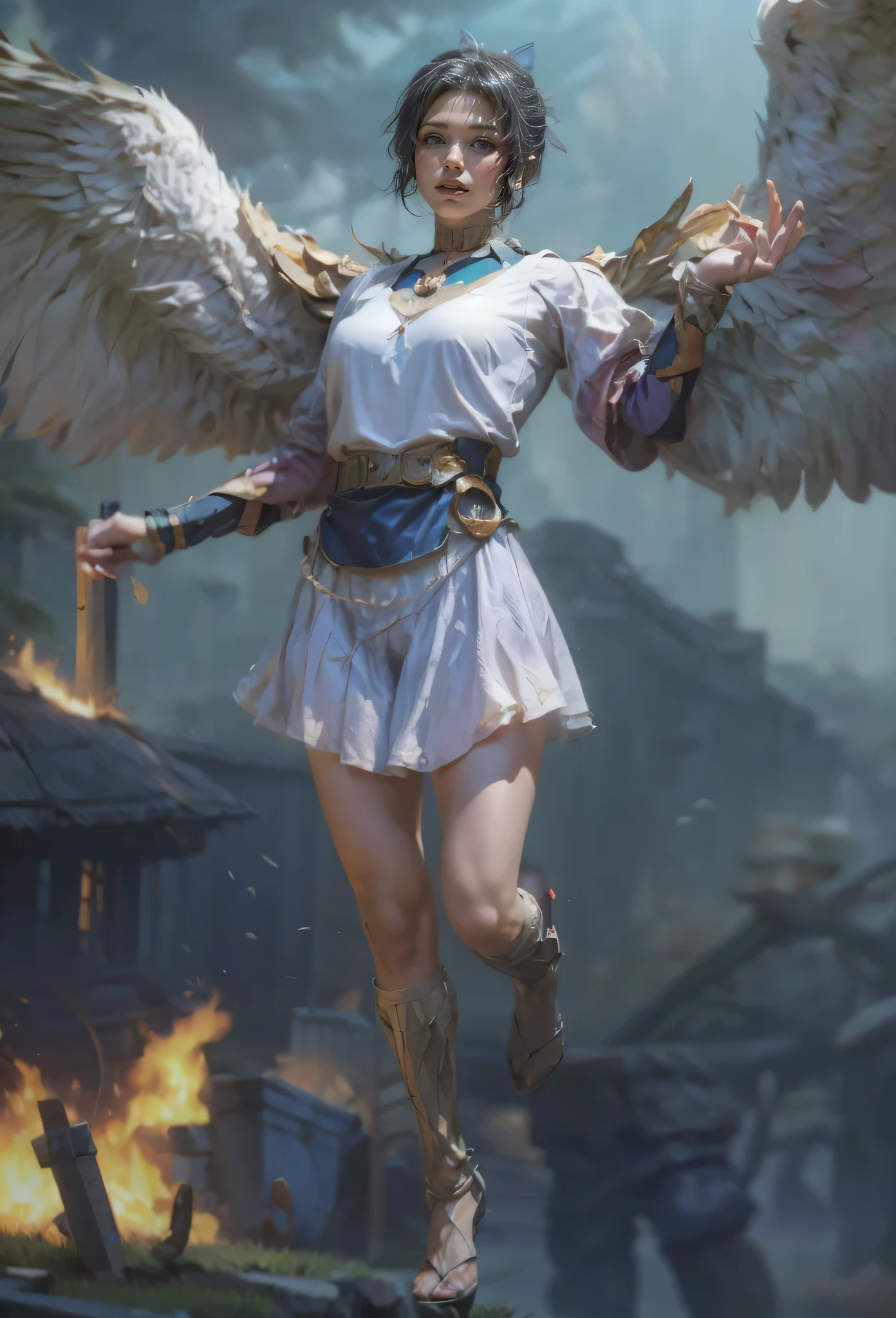 mulher musculosa, Asgard, Valkyrie，Senhora Cavaleiro，Anatomia correta，epic fantasy digital art，obra-prima，8k，Realistic colorful body with high definition resolution, Qulidade Superior，, Epic composition,