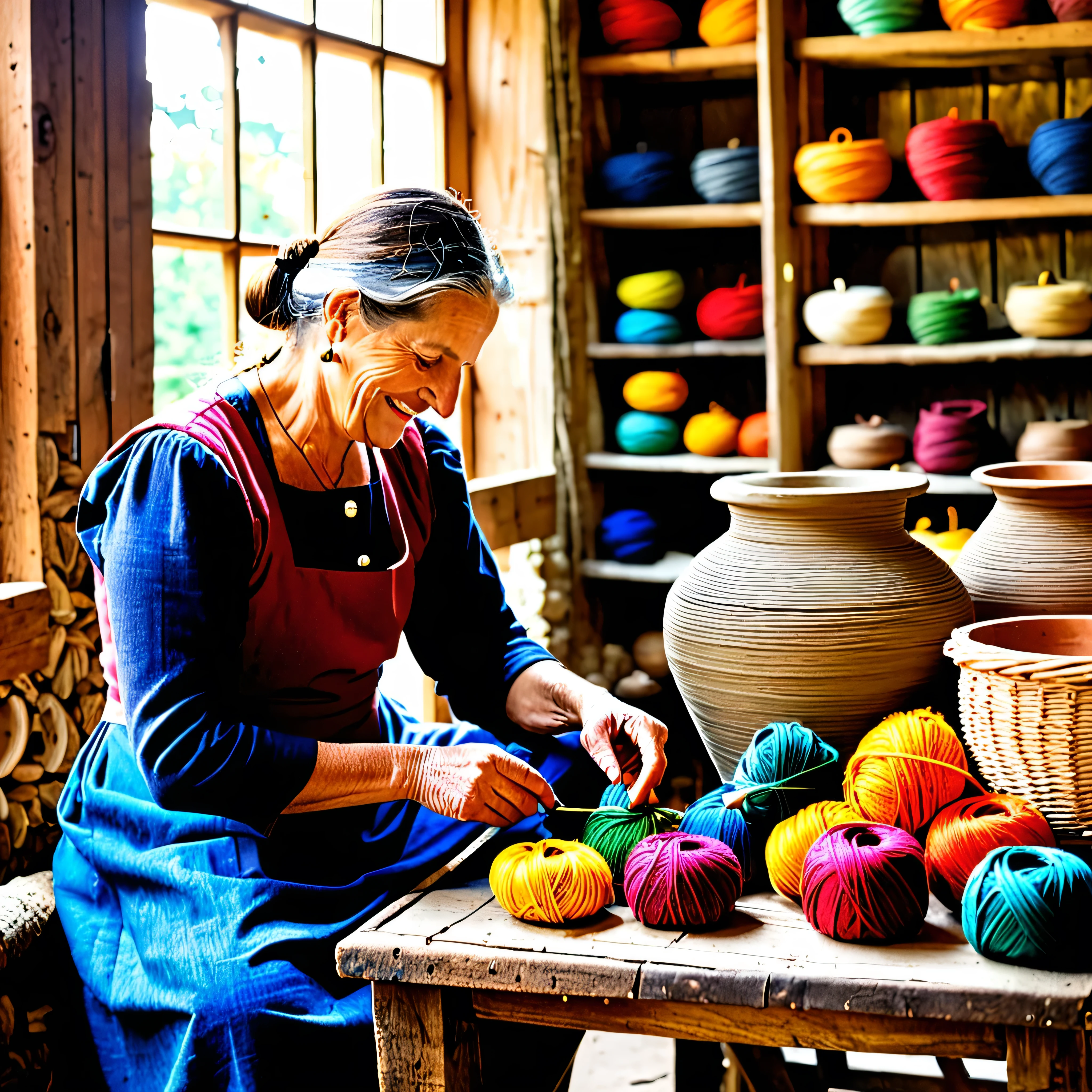 Step into the bustling world of creativity and craftsmanship at Willowbrook Countryside Village's Artisan Workshops, where the air is alive with the rhythmic clinking of tools and the gentle hum of creativity. From your chosen vantage point amidst the labyrinth of quaint workshops, you capture the essence of this vibrant hub of artistic expression—a scene straight out of a medieval village, with every corner revealing a new marvel of handmade beauty. Artisans work diligently at their craft, their hands deftly shaping clay into exquisite pottery, weaving intricate patterns into textiles, and crafting other handmade goods that reflect the village's rich cultural heritage. The scent of freshly cut wood mingles with the earthy aroma of fired clay, while colorful spools of yarn and vibrant fabrics spill from shelves and baskets, adding a splash of color to the rustic surroundings. Visitors marvel at the skill and precision of the artisans, watching as masterpieces are born from raw materials before their very eyes. In the distance, the sound of laughter and conversation drifts through the air, as villagers gather to admire the fruits of their neighbors' labor and share stories of creativity and inspiration. As you adjust your camera settings to capture the scene, you're filled with a sense of admiration and wonder—the timeless artistry of the village's artisans reminding you of the beauty that can be found in the simplest of creations. With a click of the shutter button, you immortalize this moment of ingenuity and craftsmanship, preserving it for future generations to admire and cherish.