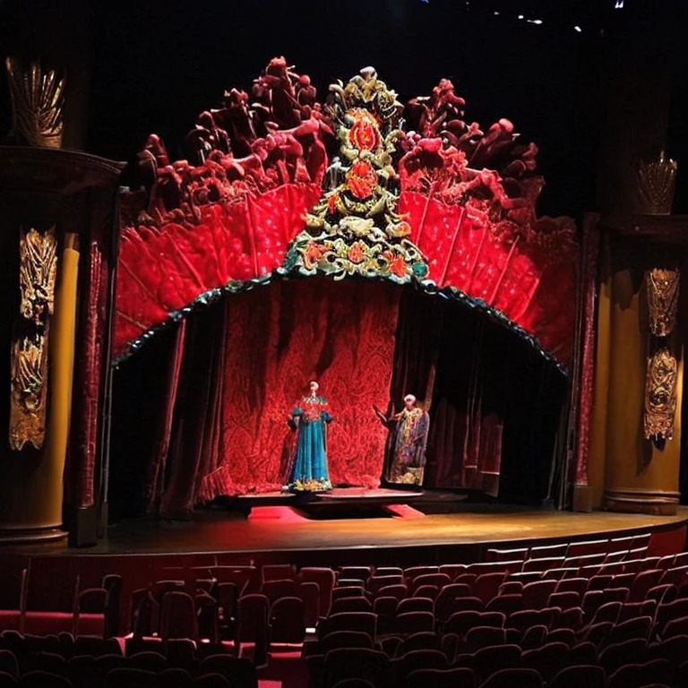 China、Images of old show stages, 不気味なTheater stage, 巨大なTheater stageの写真, Theater stage, 大きなTheater stageの写真, Theater stage, Magnificent Theatre, Detailed set design, Full details, footage of a Theater stage, Behind the Scenes, Photos of the Klingon Opera, Horrible environment