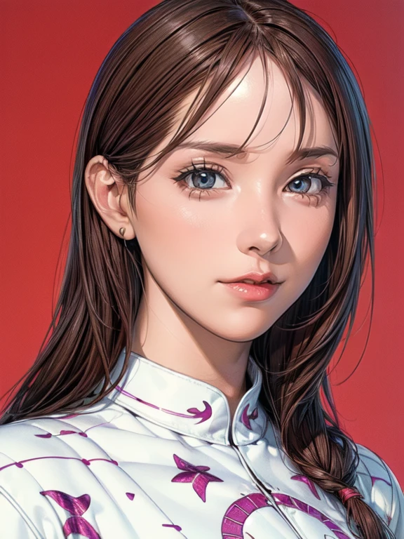 (best quality,4k,8k,highres,masterpiece:1.2),ultra-detailed,(realistic,photorealistic,photo-realistic:1.37),vibrant, warm quilt-wrapped,close-up pro portrait of a young woman,cel-shading,bold outlines,flat colors,sharp shadows,graphic style,(manga-inspired:1.3),clean line art,impressive visuals,comic