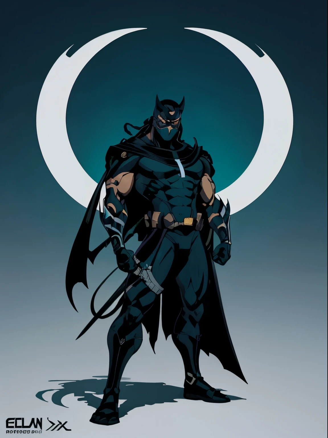 Full body shot, (cel-shading style:1.3), Centered image, Super detailed illustration of a superhero character, Original and very cool, A strong man with a very ripped body, with glowing eyes, very fierce, wearing minimal metal face mask upto nose, with sharp claw like finger armor upto his elbows. Teal blue color and silver color palette. Ink puncture, (sloping:1.1), strong contours, Art by Alphonse Mucha, Empty white backgroundTrace in bold, no-frame, High contrast, (Cell shade:1.1), vector, 32K resolution, Best Quality, flat-colors, Flat light. Very detailed and intricate
