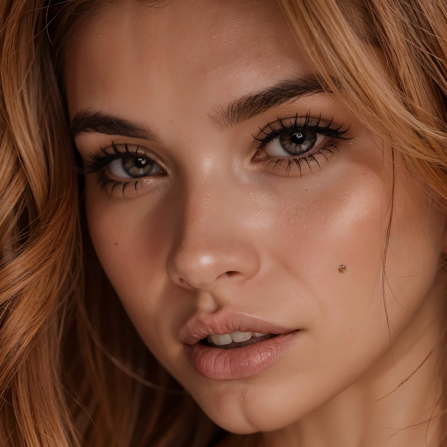 Ultra detallado, peliroja, hermosos labios 