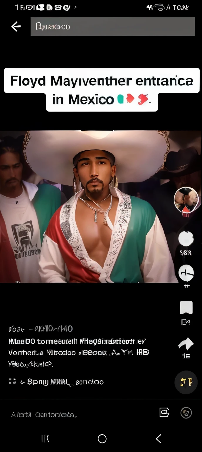un primer plano de una persona con un sombrero mexicano y una camisa, 8k resolution. tupac, 🤠 usando un 🖥, tik tok videos, 🌻🎹🎼, low quality video, captura, tendencia en tiktok, historia de instagram, hbo showtime boxeo, el esta usando un sombrero, metraje de baja calidad, the background is on fire, iphone videos