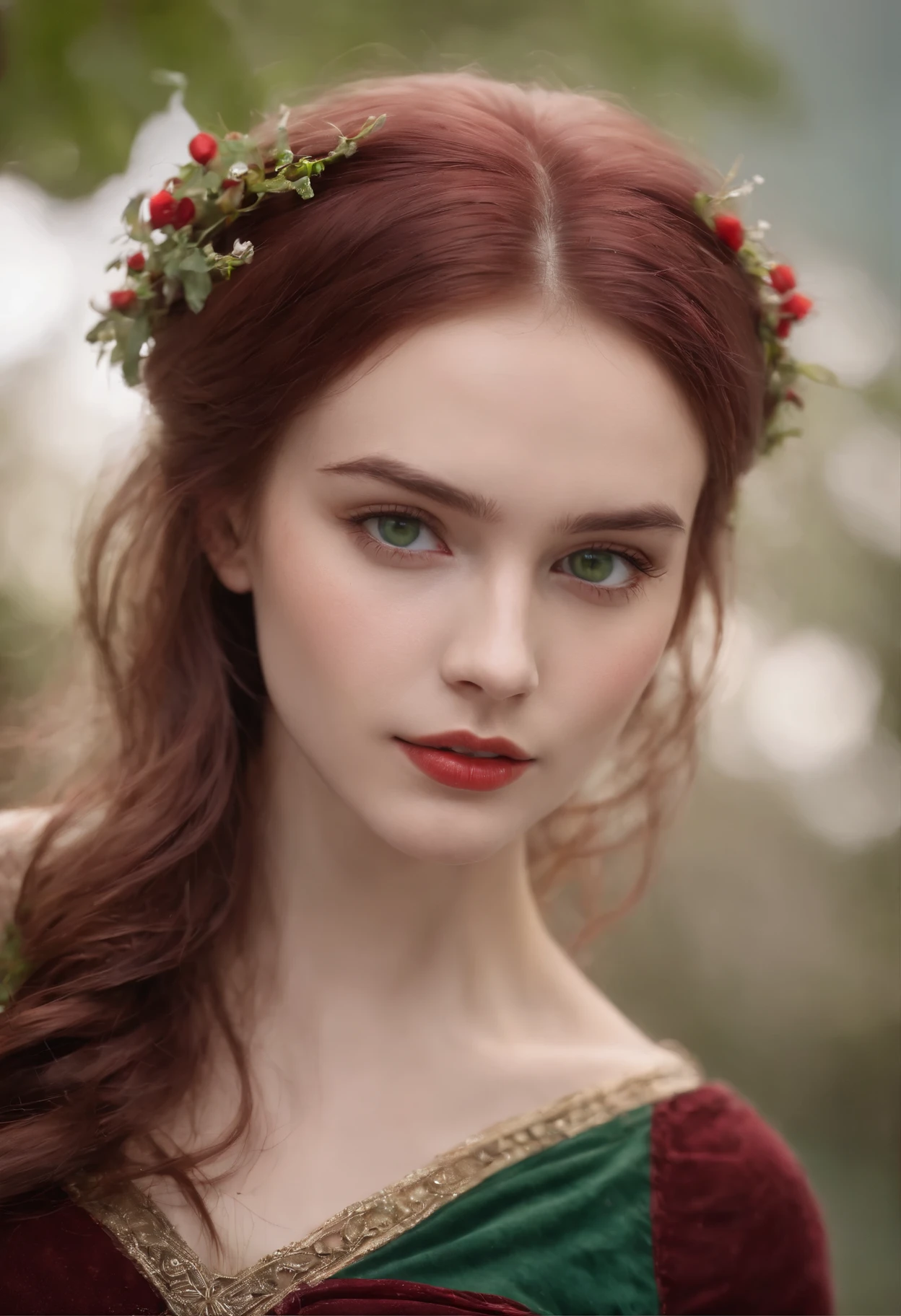 (((a deep reddish wound crosses her left cheek))) fair complexion, woman around 19 years old, natural white hair, distinctive green eyes, wearing kohl, slender and graceful, beautiful, candlelight in a medieval setting, ultra sharp focus, realistic shot, medieval female clothes, tetradic colors (scar:1.4)