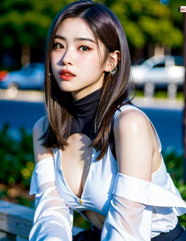 high school, Browsing Caution,8k,(RAW Photos:1.2),(highest quality:1.4),(masterpiece:1.4),Best illustrations,Ultra-high resolution,Portraiture,Film Grain,movie,One Girl,Written boundary depth,(Realistic:1.4),(Detailed Hair,Realistic Hair,Realistic lighting,Realistic Shadows,Realistic clothing,Realistic Skin),Natural skin texture,Super Detail,( Portraiture: 0.6),(Particles of light,Lens flare,Luminous Particles:0.6),(Bokeh:1.2),cute,Professional Lighting,Photon Mapping,Radio City,Physically Based Rendering,Unbelievably absurd,Glowing Skin,(Pale skin:1.2),(Pyros Face_v1:0.7),(close:1.1),(Fair skin:1.1) , (Round face: 1.5),Open your mouth,Puffy eyes,Purple eyes,double eyelid,(single-track:1),(Long Hair:1.1),Floating Hair NovaFrog style,High Ponytail,Floating Hair,Compensate,(very thick lip gloss,Lots of eyelashes,eye shadow),Beautiful legs,(Unbuttoned shirt:1.1))),White shirt,Super short skirt,(Small breasts),(teeth:1.2),Knee socks,Outdoor,city,sunny,whole body,On all fours,Female panther posing,return,Backwards,(((Open blouse、Cleavage))),Japanese Girls,Downward,Protruding buttocks,Turned her away,stick out,Protruding areola, 陰部の形がteethっきりと見える, pubic hair, Coarse hair on the underbelly, Spread your legs