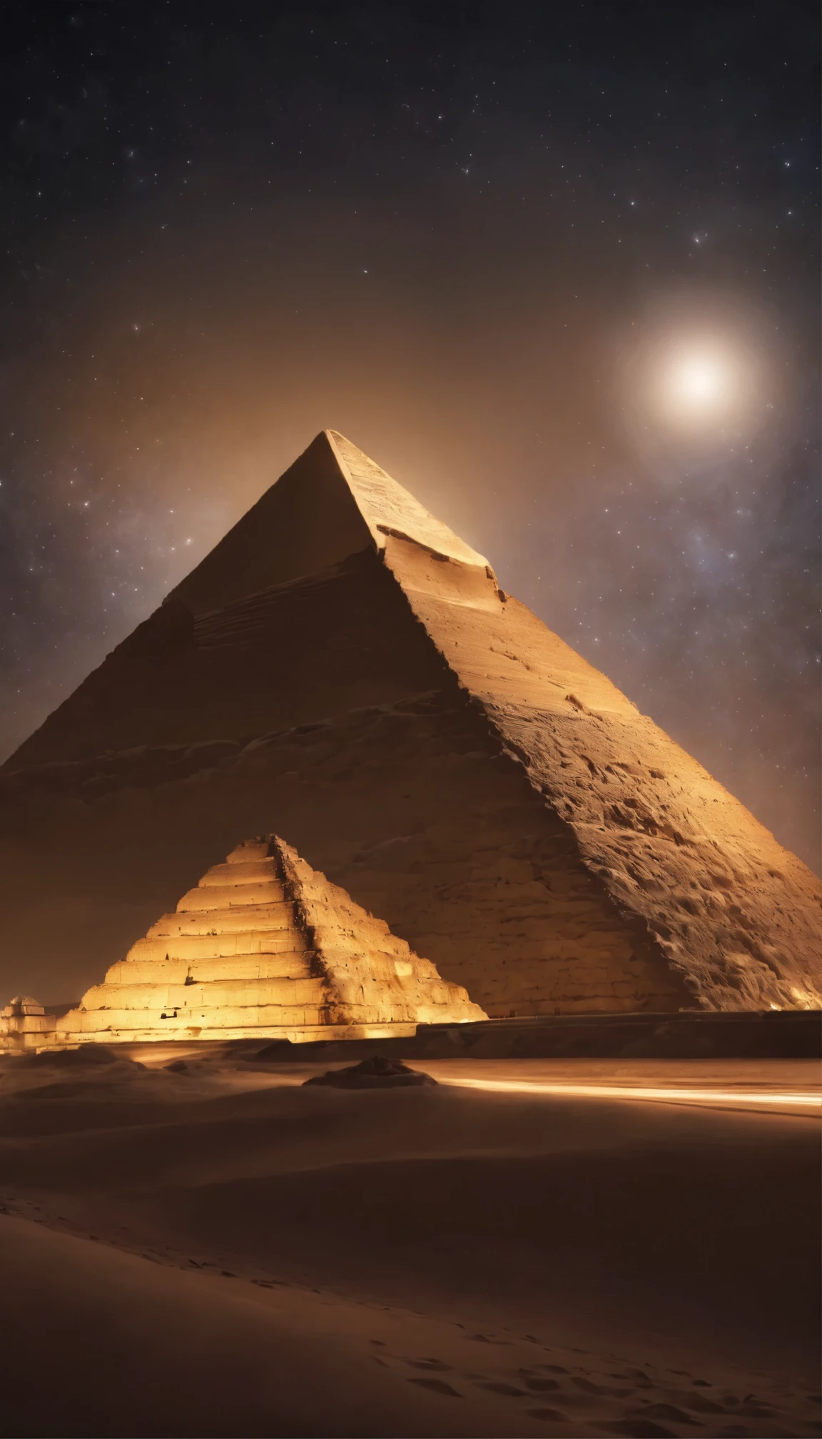 with high definition images,Images of the Great Pyramid of Khufu, In this captivating depiction、According to the laws of the universe、The best golden ratio images,Inside the pyramid, the essence of artificial intelligence is vividly expressed.、Complex symbols and luminous circuits intertwine in harmony、It displays a striking convergence in a rich and captivating array of vibrant and captivating colors.。The brilliance of AI digital geometry、Its vibrant colors are perfectly balanced against a captivating background.。visually stunning、It's a thought-provoking masterpiece.。From the sharp edges of the circuits to the dynamic interplay of light and shadow、This piece was created with great attention to detail.、Elevated to the pinnacle of digital illustration、Leave a lasting impression on the viewer