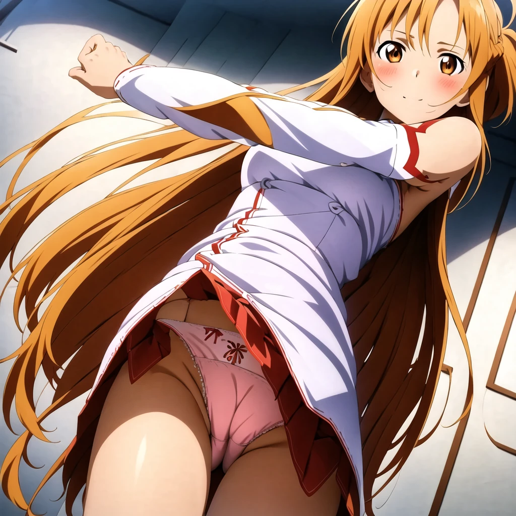 {{Asuna Yuuki(SAO)}}},official style,2d cel anime, gleaming skin,strong light coming in,
One girl, alone,stage,Portraiture,View your viewers,((Cotton panties with crotch)),(((Skirt flip, I can see your panties))),squat,Spread your legs,Spread your legs,From below,((Cotton panties with crotch)),(((Skirt flip, I can see your panties))),((Cotton panties with crotch)),(((Skirt flip, I can see your panties))),Embarrassing,blush,