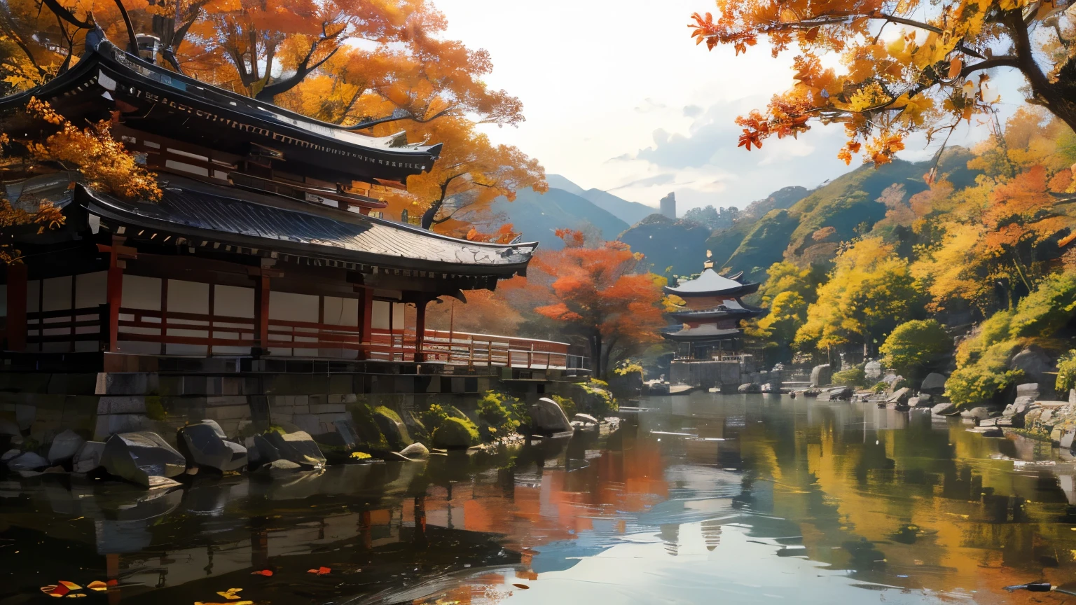 Beautiful autumn foliage at Kiyomizu-dera Temple in Kyoto