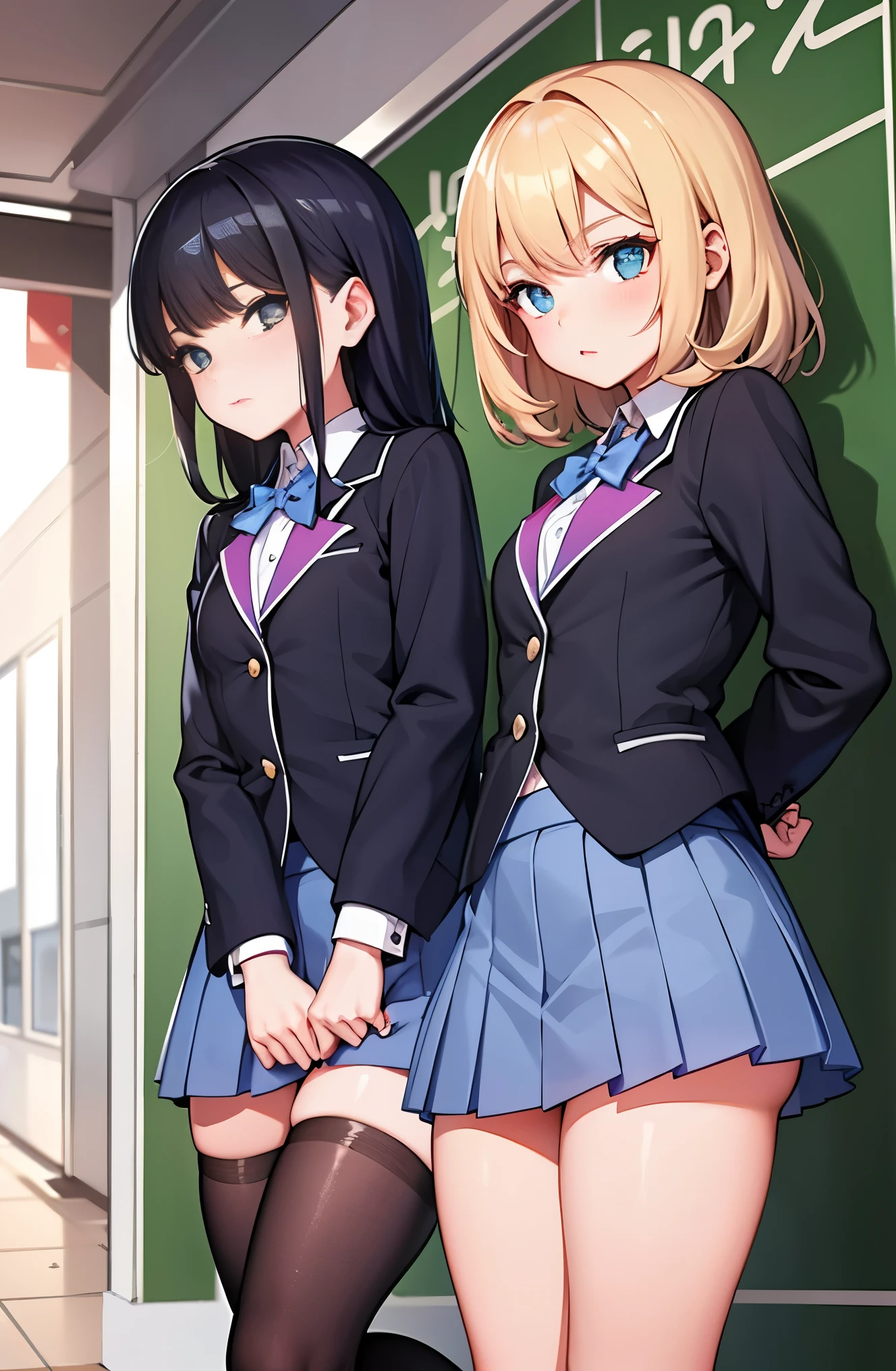 2girls, 2 little school girls, female genitalis job each other