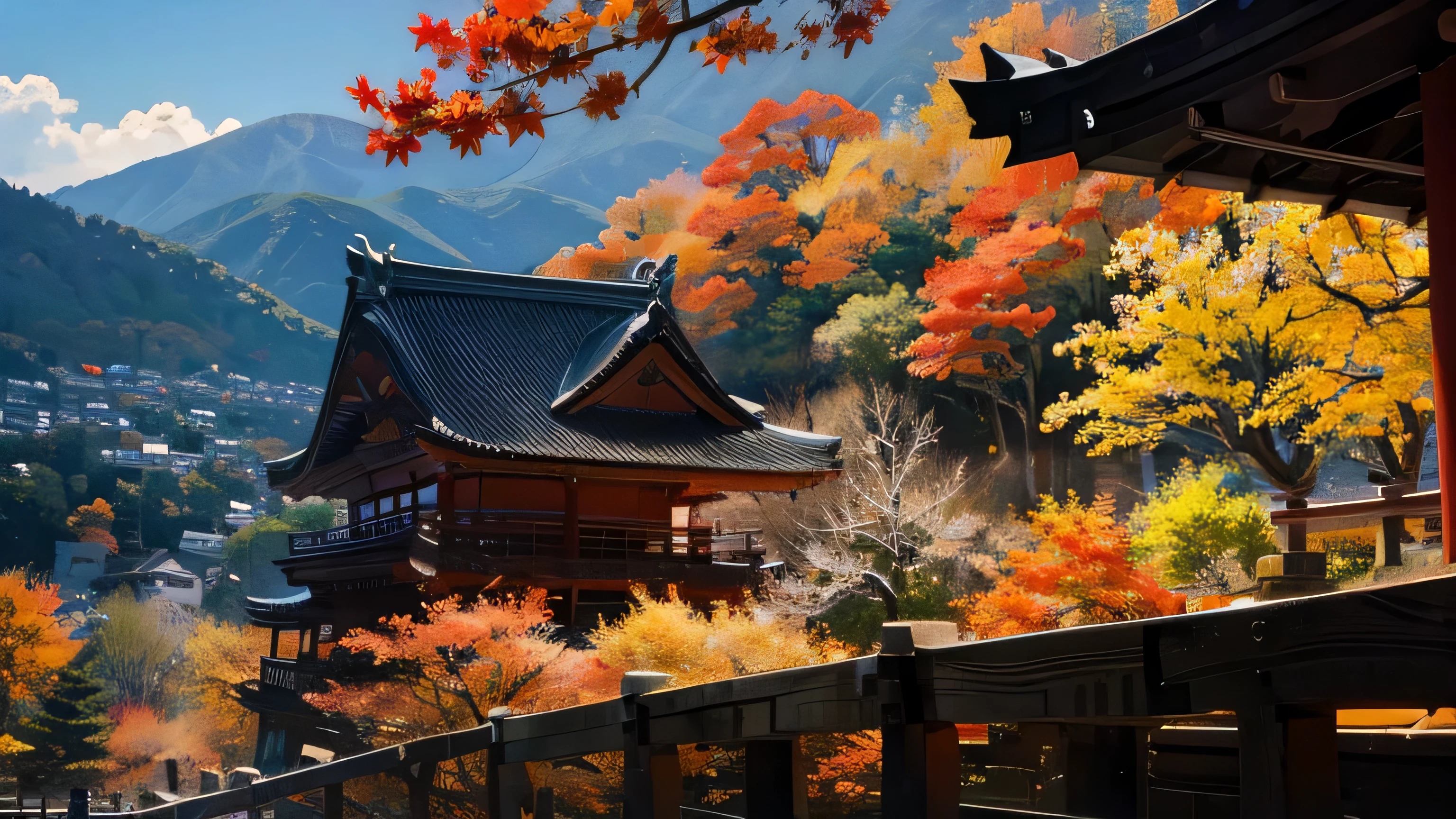 Beautiful autumn foliage at Kiyomizu-dera Temple in Kyoto