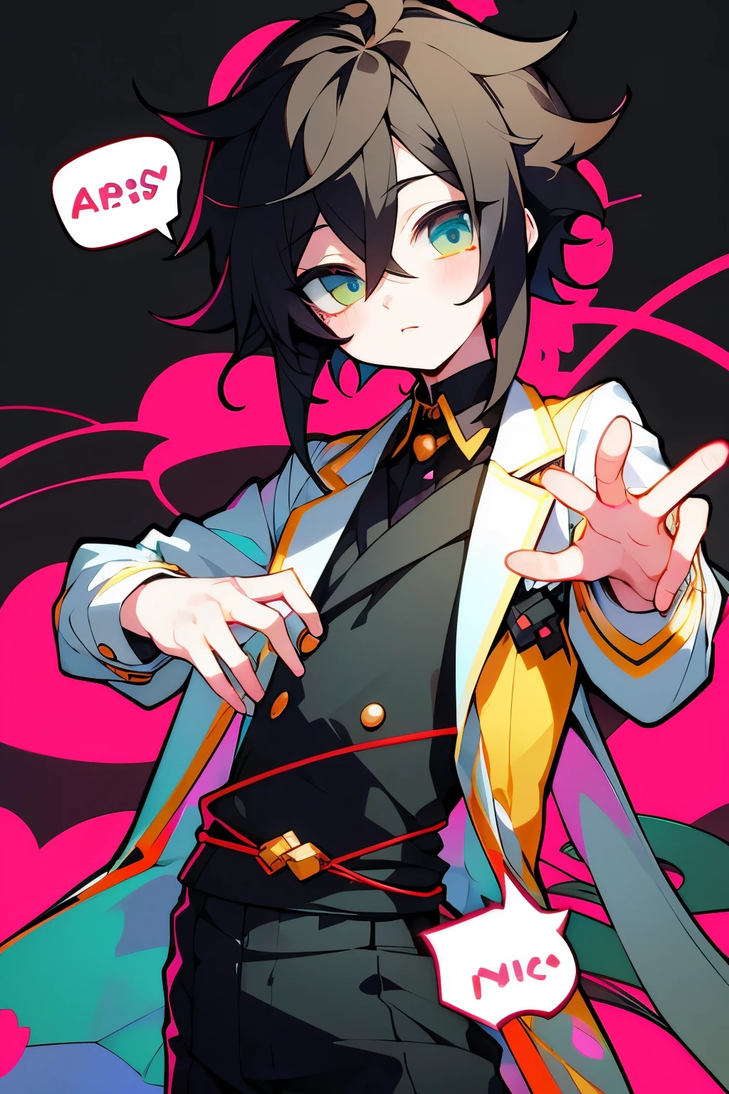 Anime boy with short black hair posing for a photo, Anime Moe Art Style, 2d animation style, Doctor, Doctor, Doctor, Doctor, Second Art, 2D Art, Anime Style 4k, Nightcore, Vocaloid, 2d animation, Enchanting anime boy, Merry Christmas, One boy