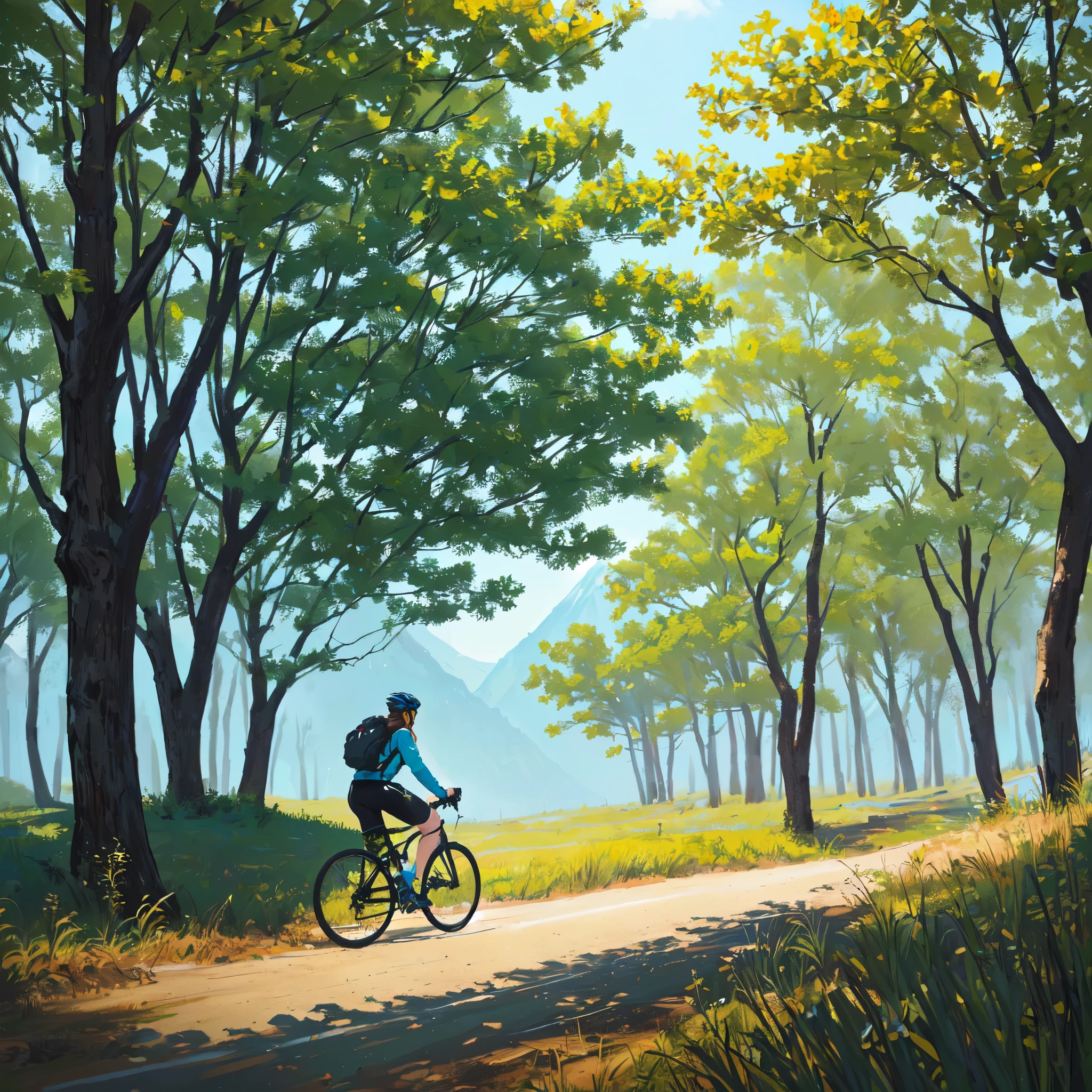 Ride a bike through the wilderness