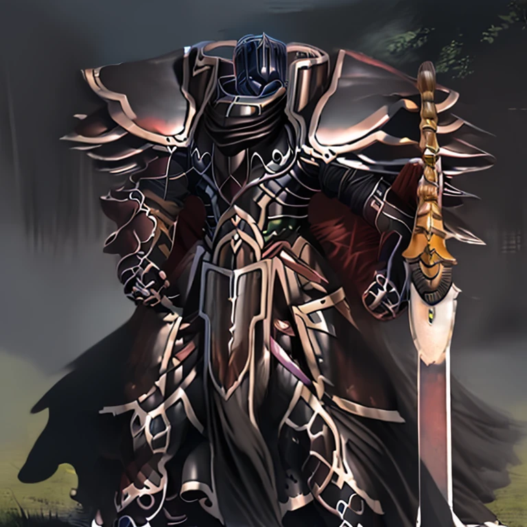 (absurdres, highres, ultra detailed),(Masterpiece, best quality:1.2)
Dark knight,
long sword,

BlackKnight_fe,
Armor, Cape, Helmet, Sword, shield,
The cloak is black color,
polished armor,
armor is shiny,


castle,