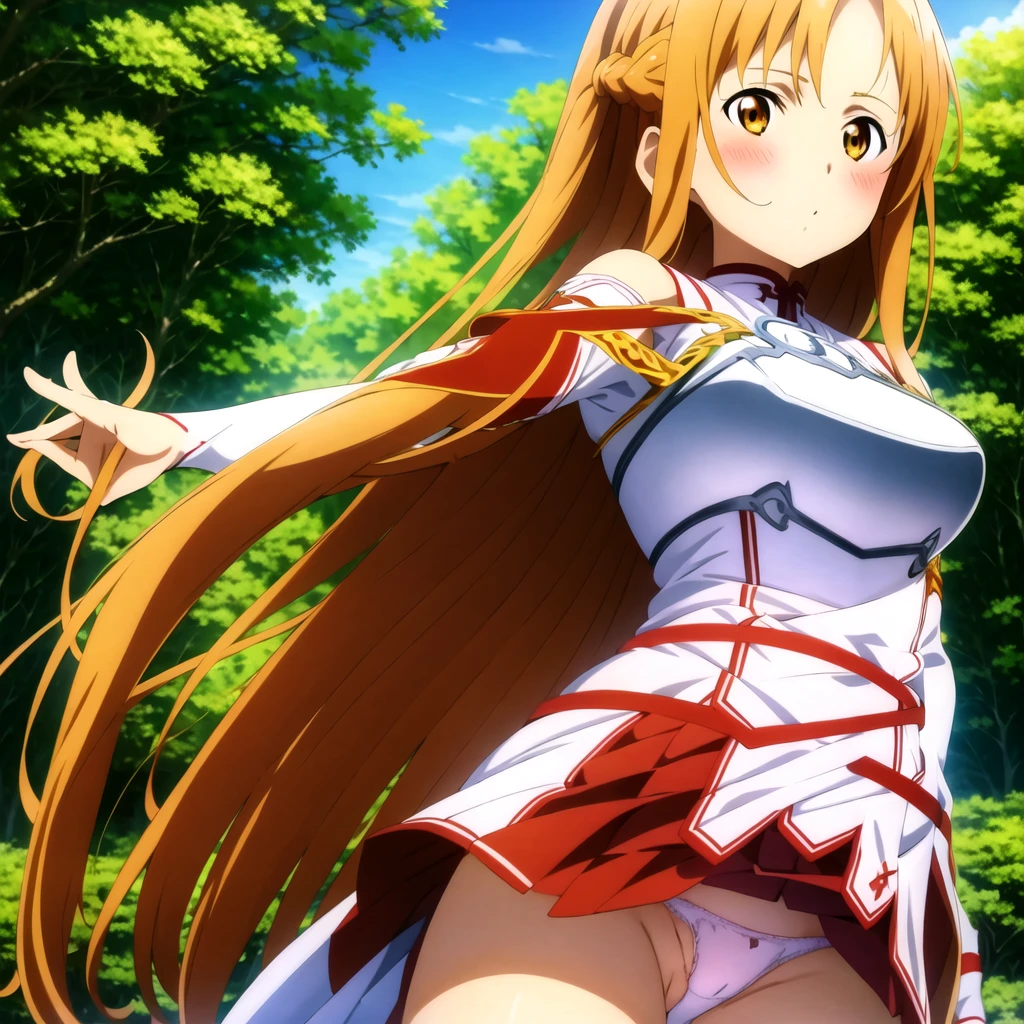 {{Asuna Yuuki(SAO)}}},official style,2d cel anime, gleaming skin,strong light coming in, (((One girl))), (((alone))), (((One girl))), (((alone))),stage,Portraiture,View your viewers,((Cotton panties with crotch)),(((Skirt flip, I can see your panties))),squat,Spread your legs,Spread your legs,From below,((Cotton panties with crotch)),(((Skirt flip, I can see your panties))),((Cotton panties with crotch)),(((Skirt flip, I can see your panties))),Embarrassing,blush,Alone,Alone,(((One girl))), (((alone))), (((One girl))), (((alone))),