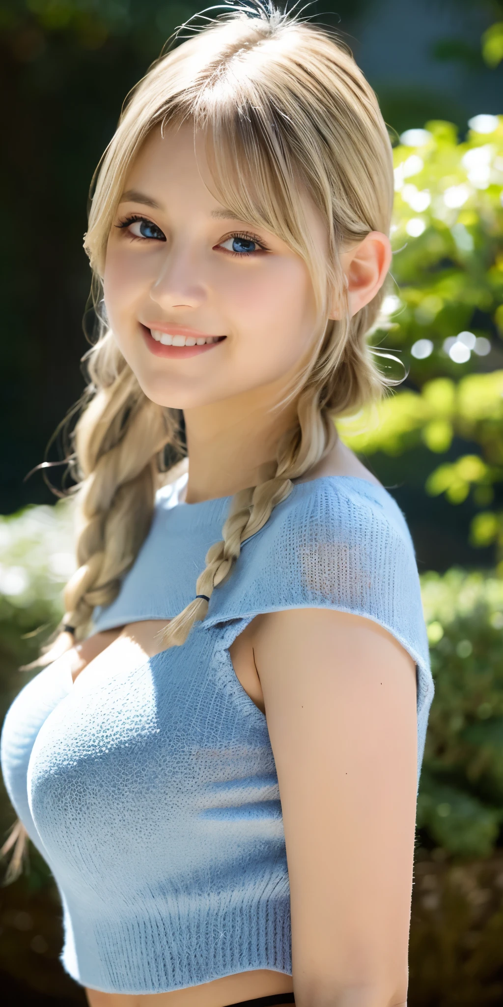 (8k, Best Quality, Masterpiece:1.2), (Realistic, Photorealistic:1.37), Ultra Detail, 1 Girl,Cute,Solo,Beautiful Detailed Sky,Date,(Blush),(Smile:1.15),(Closed Mouth)Small Breasts,Beautiful Detailed Eyes,(Long Hair: 1.2),Floating Hair NovaFrogStyle, Upper Body, Tank Top