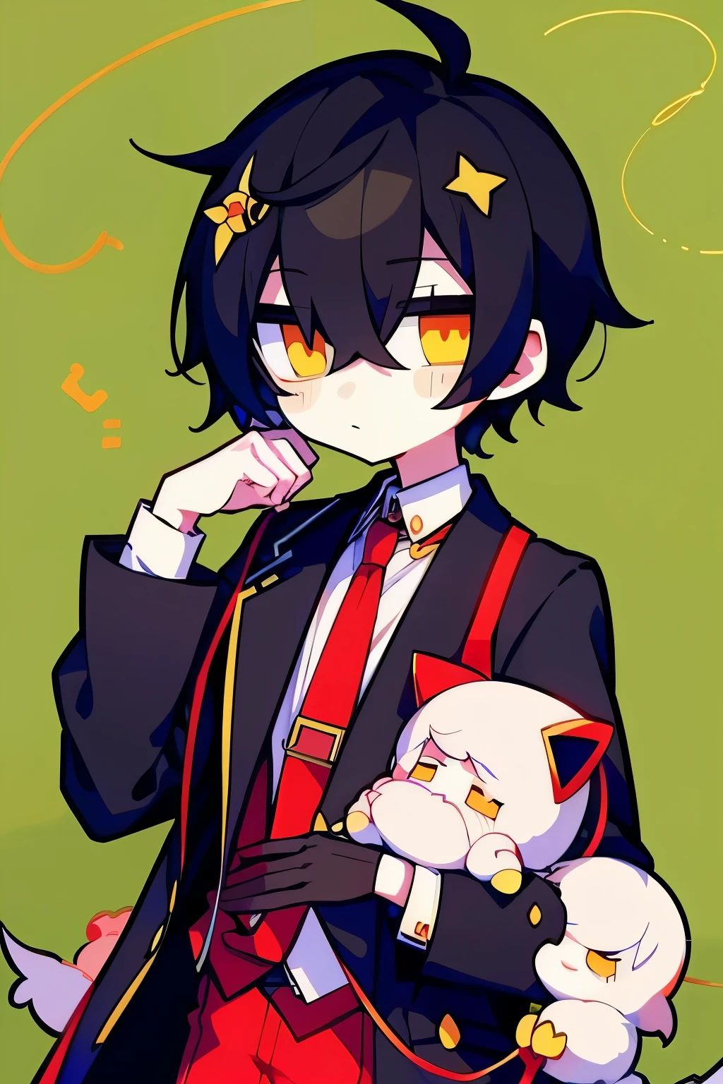 黒い髪のShort Hairで写真のポーズをとるアニメの男の子, black hair, white coat, black haired , shorthair, Short Hair, Anime Moe Art Style, 2d animation style, Doctor, Doctor, Doctor, doctor, Second Art, 2D Art, Anime Style 4k, Nightcore, Vocaloid, 2d animation, Enchanting anime boy, Merry Christmas, One boy