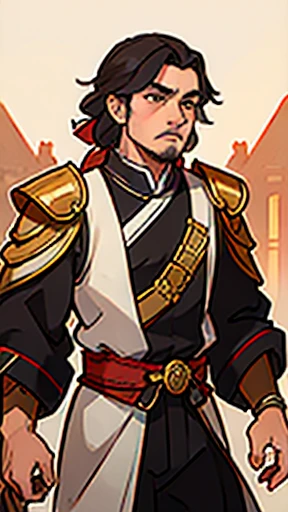 (A handsome man walks by)、Three Kingdoms、Ancient Chinese man in armor、Man with ancient Chinese hairstyle