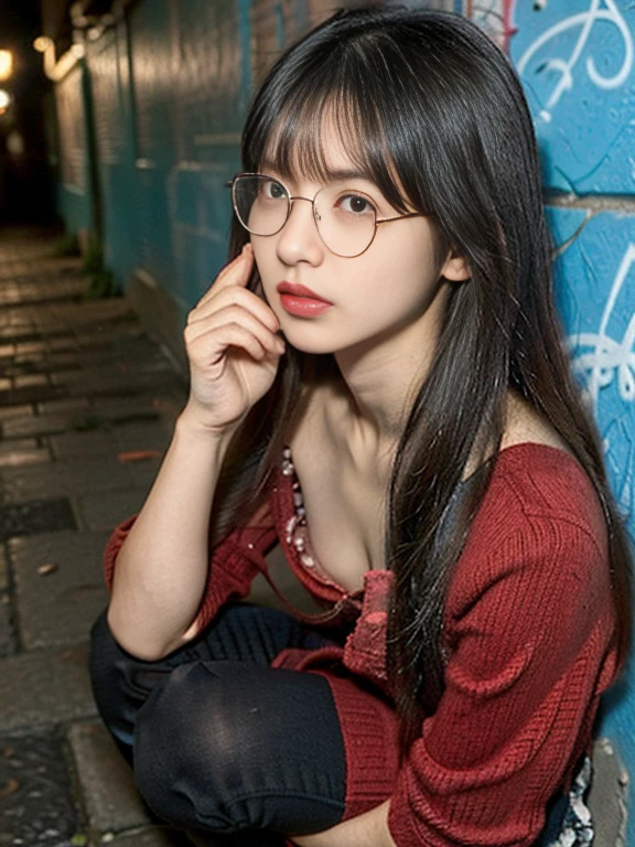 masterpiece，The best quality at its best，High resolution，8K，((Portraiture))，(Head close-up)，Original photo，Actual photo，Digital photography，(Cyberpunk style female special forces fighter)，(special forces)，20 year old girl，Long ponytail，redい帽子、With bangs，The amount of hair is amazing，redい目、No hair)，Big Breasts，Chest groove，(A wealth of ornaments，Futuristic holographic glasses，Tactical Helmet)，Lips parted，Make your lips look more attractive and glamorous，serious and arrogant，calm and handsome，(special forces outfit，Combat Uniform，Leather jacket，red)，Photo pose，Cyberpunk characters，Sci-Fi Style，Gray background，oc rendering reflection texture