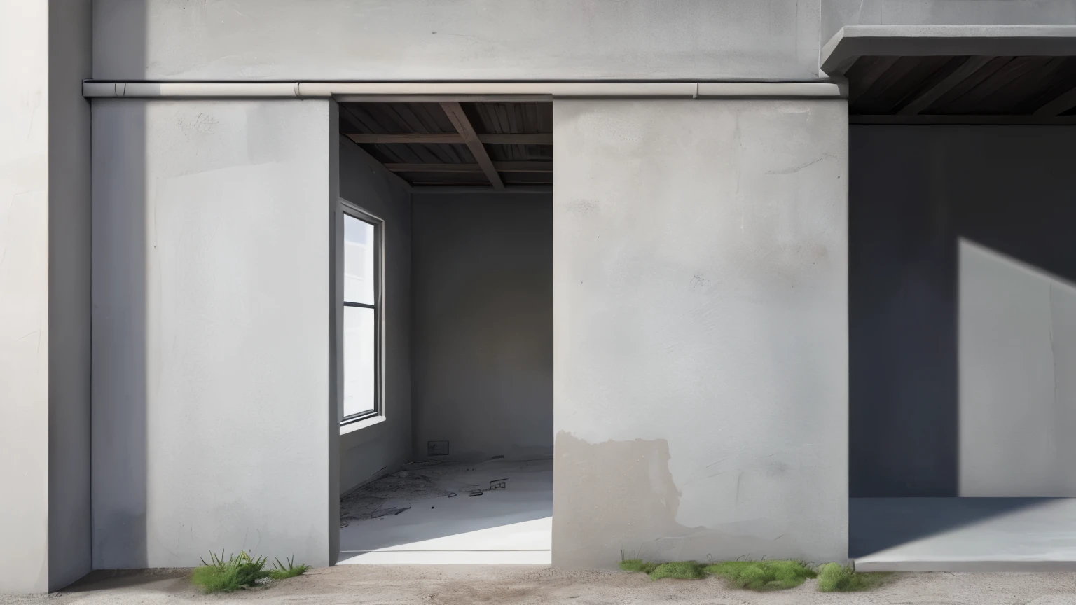 Concrete wall　front