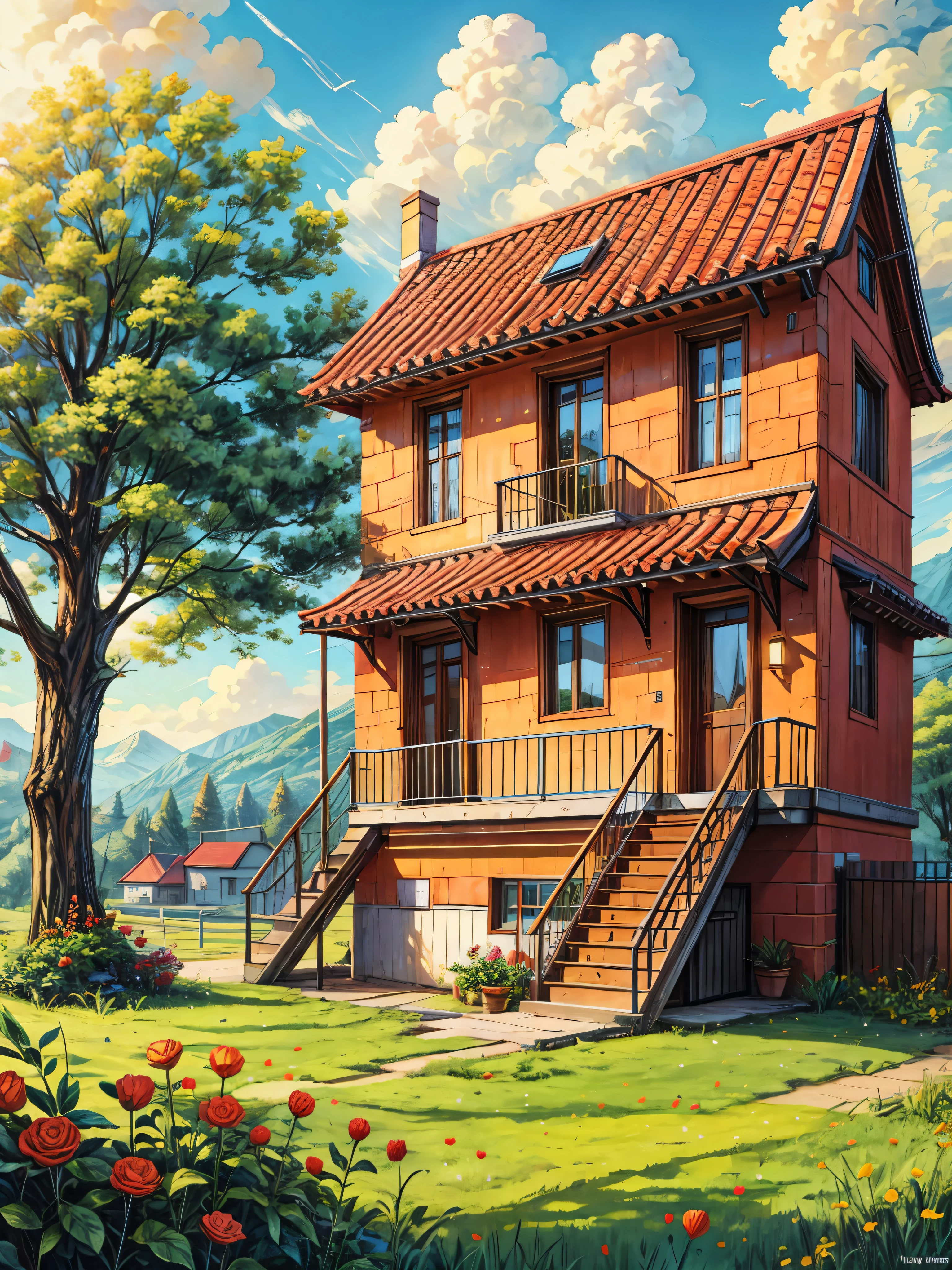 two storey house