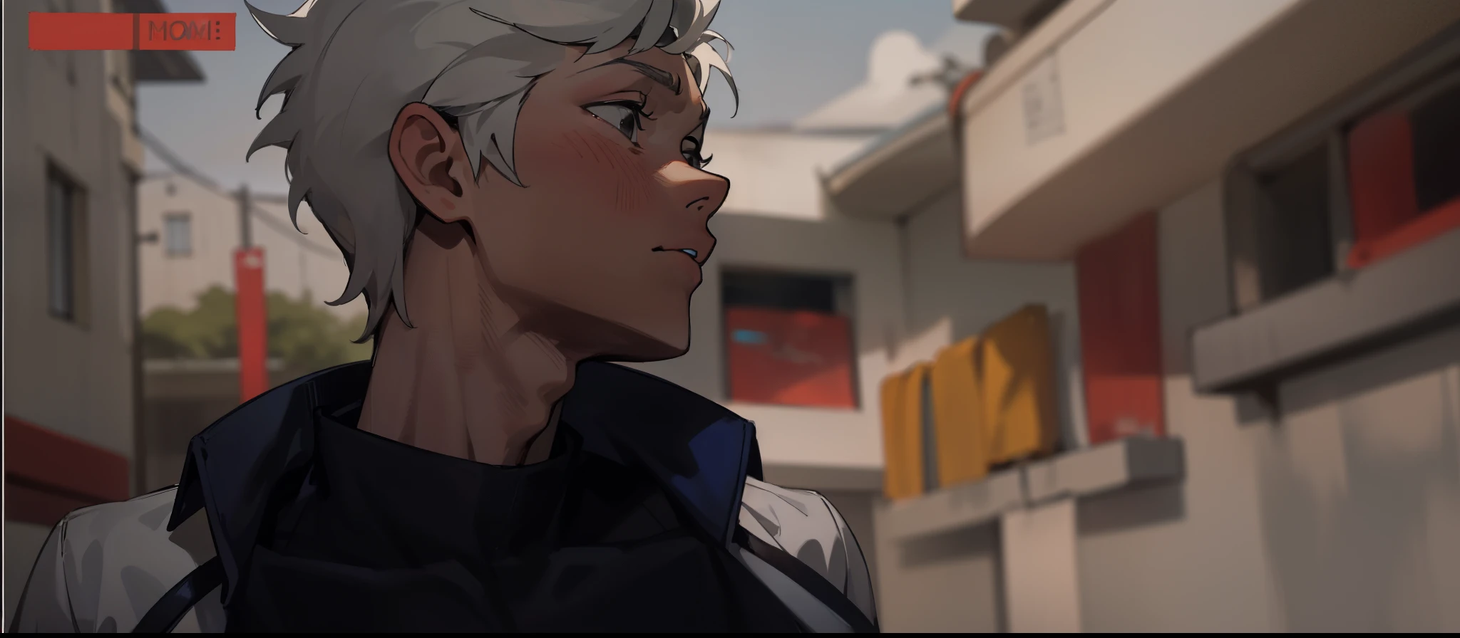 17 year old boy looks up he is exhausted from running and he is scared he sees someone he looks up gray eyes gray hair