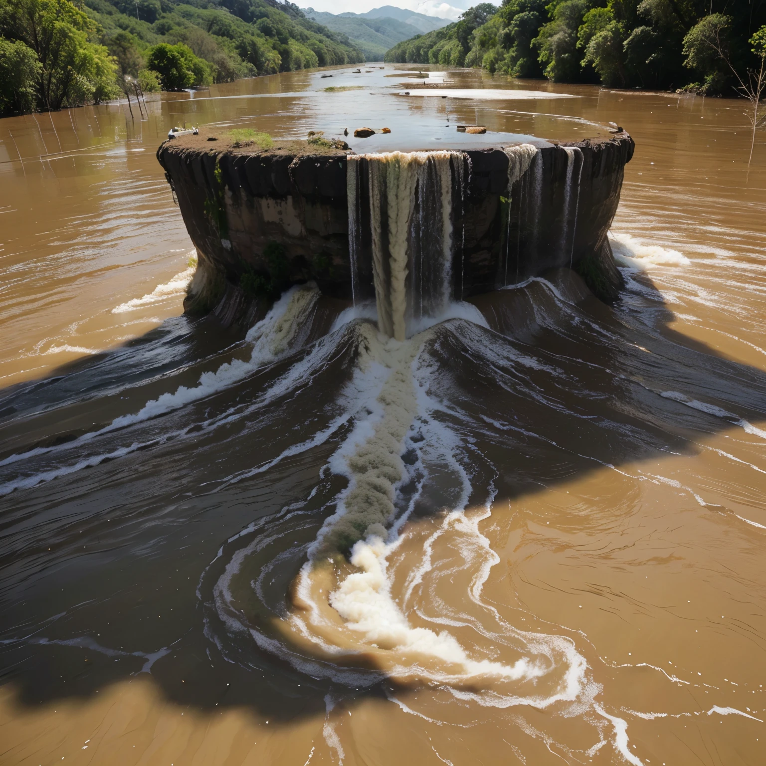 Create an image encouraging donations to Rio Grande do Sul due to floods