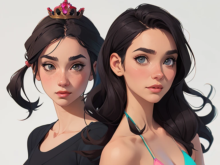 uumstyle Cartoon style digital illustration GTA style cartoon drawing of a woman with a crown on her head, drawn in the style of artegerm, even model | artegerm, arte detalhada, Ross Draws 1. 0, style , Retrato de RossDraws, and rossdraws, in style of artegerm, extremely detailed , retrato de princesa, stylestyle Cartoon style digital illustration GTA style Woman in bikini and sneakers next to another woman, anime illustration , proportions , beautiful arte conceitual de corpo inteiro, realistic bikini, retrato de corpo inteiro de um curta!Cartoon style very detailed face style digital illustration artgerm style, Arte conceitual de anime, Illustration of, detailed arte conceitual de corpo inteiro, design de personagens de arte conceitual de, arte detalhada de personagem de anime, corpo , full body photos Jennifer Connelly Cartoon style Digital illustration style Artgerm style Portrait style Turnaround sheet Creates multiple images in different poses of the same characterCartoon style Digital illustration style GTATurnaround sheet