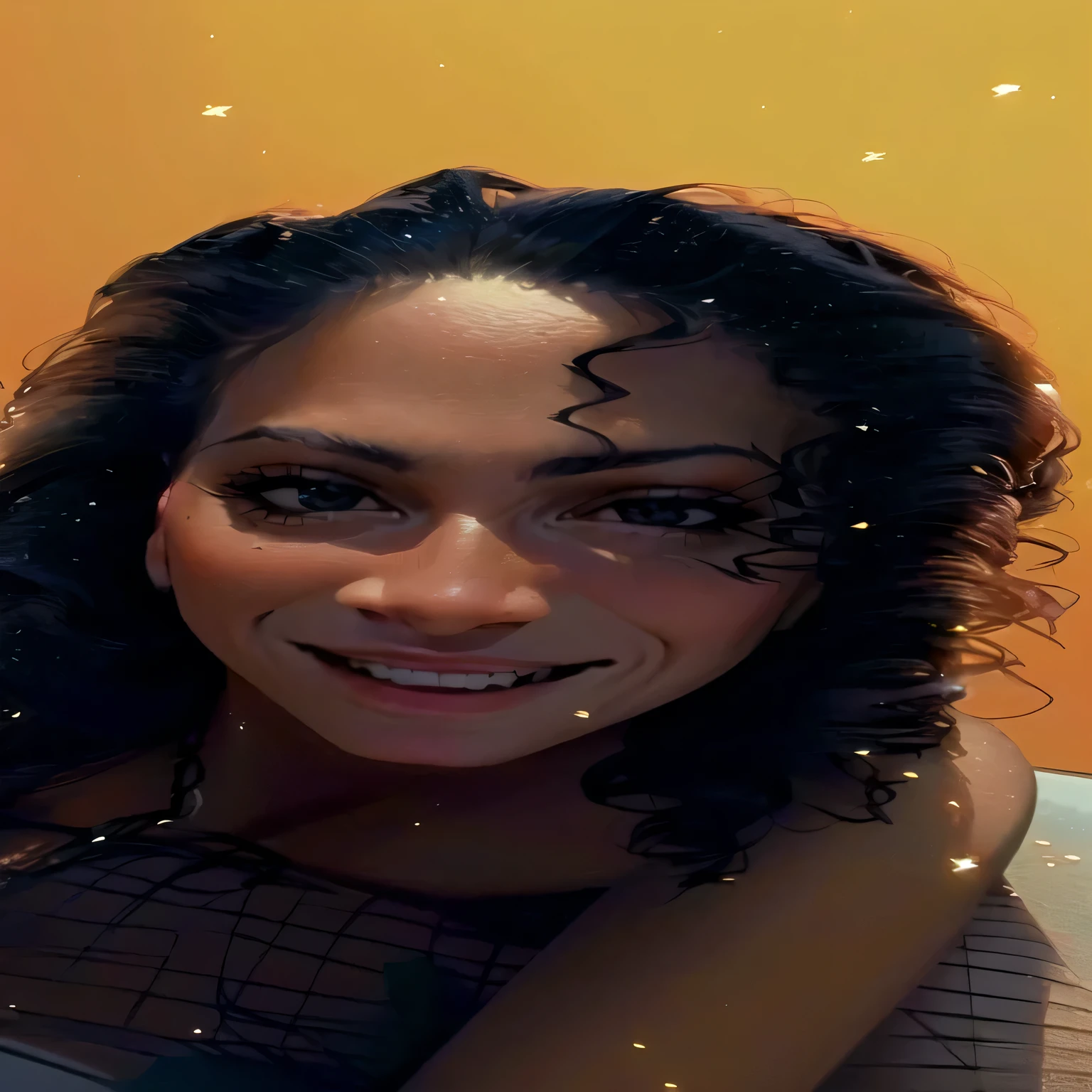 mulher sorridente com cabelos cacheados e um sorriso no rosto, imagem de perfil, mulher de 30 anos, Mulher de 3 0 anos, Mulher de 30 anos de Cuba, taken at the beginning of 2020, cabelo preto cacheado, Foto do perfil, cerca de 3 5 anos, mulheres de 40 anos, looks like fabiula nascimento