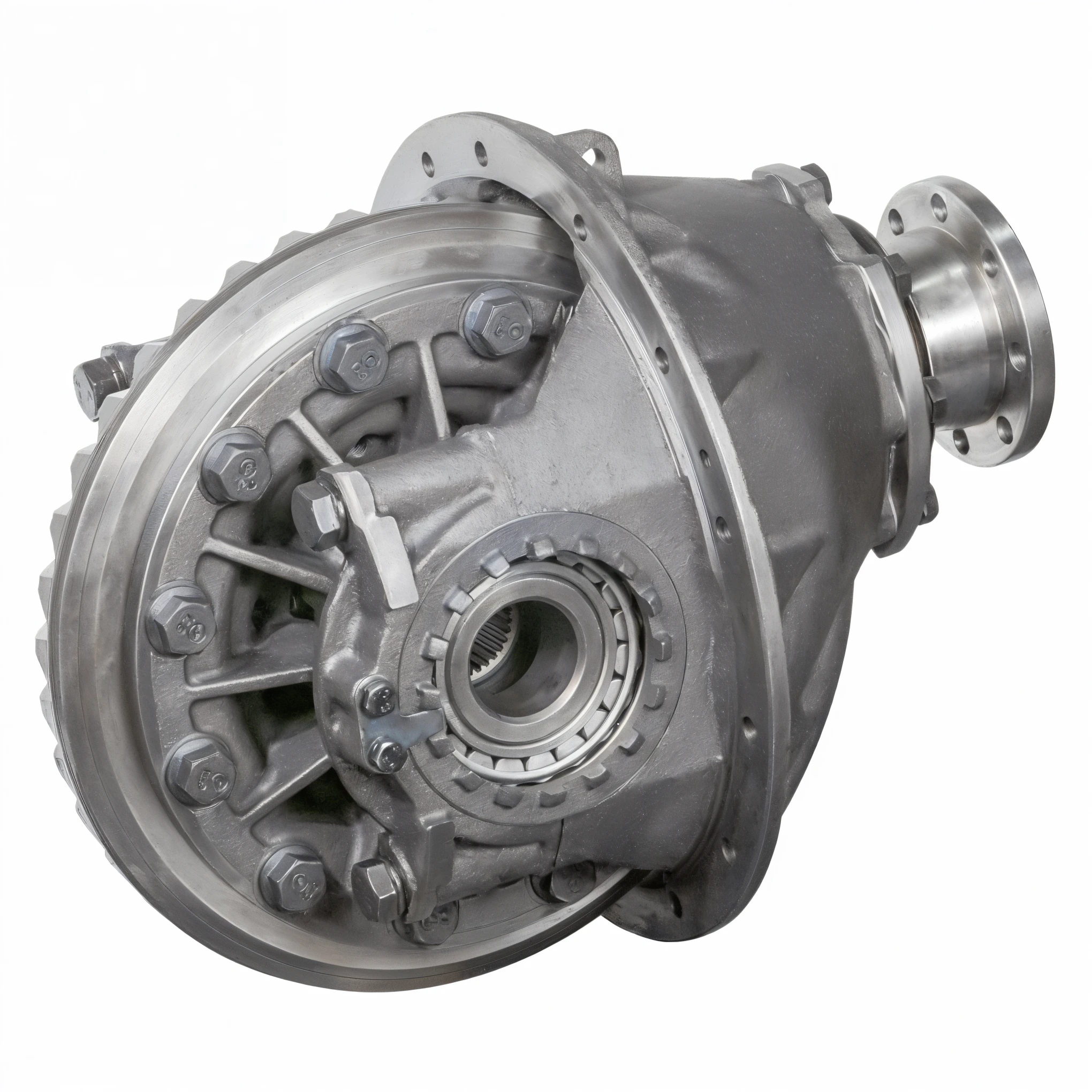 Close up of metal gearbox and metal gearbox, "High quality product image", Three-quarter view, ringing, hot temperature, Three-quarter view, head complet, 3/4 Front view, Ultra-high quality, General Motors, multi-part, Very high quality, Detailed high resolution, bulky, Attention to detail, High quality details, Professional design