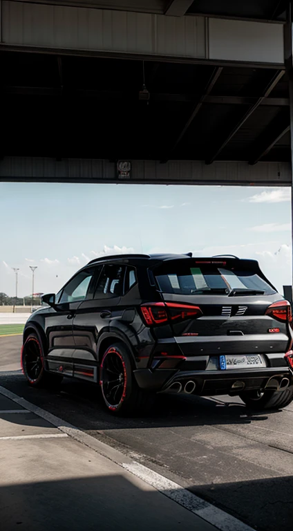 black Seat Ateca Cupra wide body nascar style