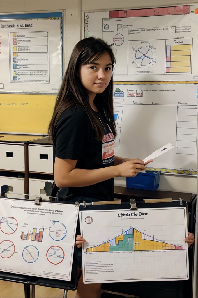 Student using visual aids like graphic organizers in classroom
