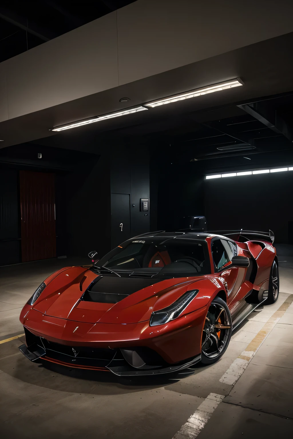 (highres:1.2),la ferrari,red supercar,shiny exterior,powerful performance,exotic design,aggressive body lines,sleek curves,carbon fiber bodywork,scissor doors,twin exhaust pipes,glossy finish,iconic prancing horse logo,chrome accents,streamlined silhouette,wide tires,low ground clearance,impressive horsepower,supercharged engine,engine roar,high-speed dynamics,precision handling,exclusive luxury,sporty interior,leather seats,high-tech dashboard,digital instrument cluster,premium sound system,comfort and elegance,driver-oriented cockpit,thrilling driving experience,racing pedigree,legendary status,aspiration for speed,symbol of wealth and luxury,envy of car enthusiasts,fast and furious spirit,race on the open road,ultimate dream car.