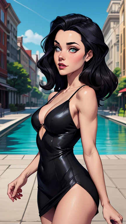 Personagem Christina Ricci cabelo preto estilo Morticia AddamsImagem de desenho animado de uma mulher .Ilustra??o estilo desenho animado, estilo de arte dos desenhos animados, estilo de arte dos desenhos animados, digital illustration style, design de personagens altamente detalhado, arte digital detalhada fofa, City fan art, Design de personagens de retrato, beautiful digital illustration, retrato de alta qualidade, Arte em quadrinhos, jovem expressando desejo sexual.garota anime com cabelos brancos e olhos azuis posando em frente a um lago, artgerm extremamente detalhado, garota elfa, succubus in tight short dress, ! sonho artgerm, aly caiu e artgerm, Wlop Ross sorteios, princesa elfa negra, artgerm e rossdraws, artgerm no artstation pixiv