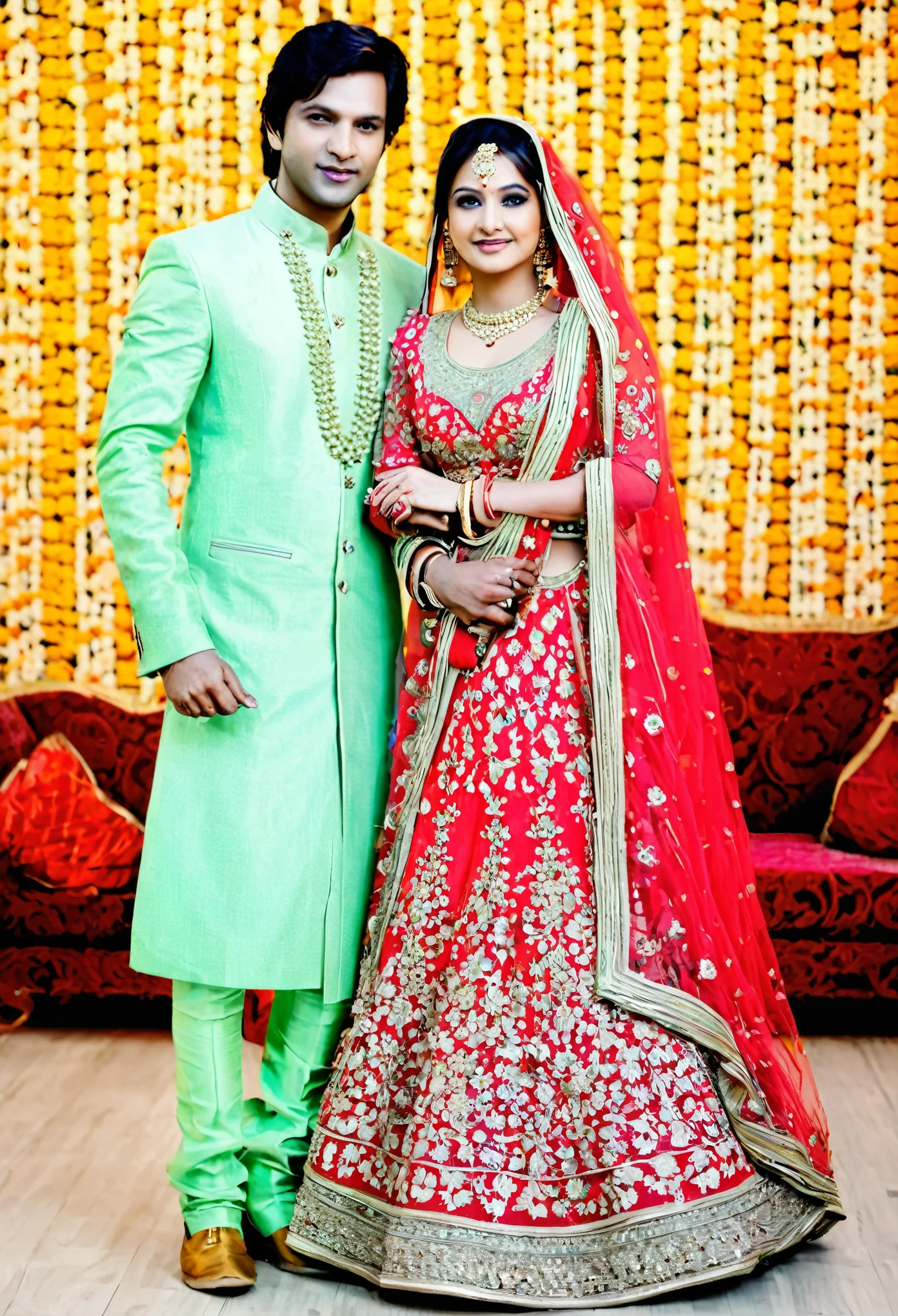 Wedding lahanga couple picture